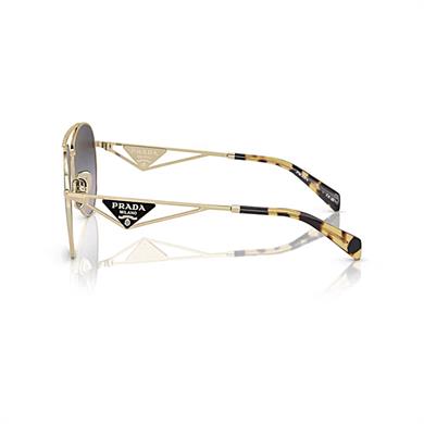Prada PR 73ZS ZVN5D1 58 Kadın Damla Gold Metal Güneş Gözlüğü