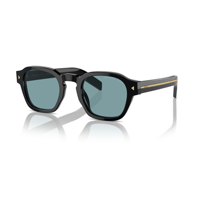 Prada PR A16S 16K04D 49 Unisex Polarize Geometrik Siyah Kemik Güneş Gözlüğü