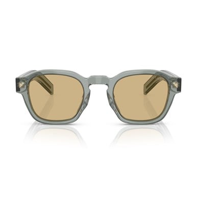 Prada PR A16S 21J70R 49 Unisex Geometrik Şeffaf Gri Kemik Güneş Gözlüğü