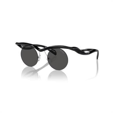 Prada PR A24S 1AB5S0 43 Kadın Yuvarlak Siyah Çerçevesiz Güneş Gözlüğü 