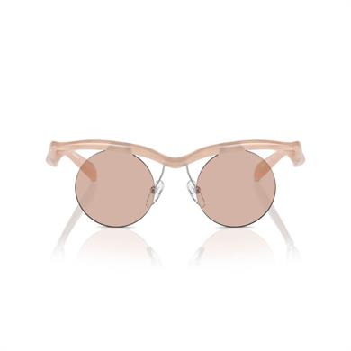 Prada PR A24S 12S0B0 43 Kadın Yuvarlak Pudra Çerçevesiz Güneş Gözlüğü