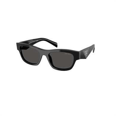 Prada PR B09S 16K08Z 54 Unisex Oval Siyah Kemik Güneş Gözlüğü