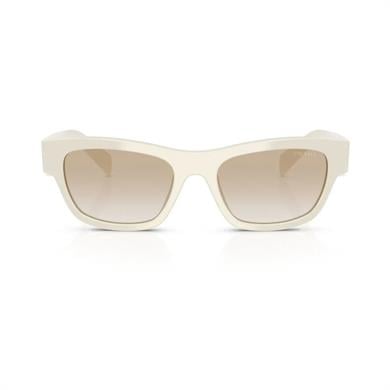 Prada PR B09S 26A80M 52 Unisex Oval Beyaz Kemik Güneş Gözlüğü