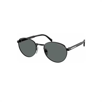 Prada PR B51S 1AB5Z1 53 Unisex Oval Siyah Metal Güneş Gözlüğü