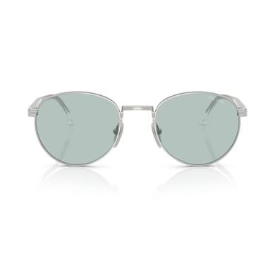 Prada PR B51S 1BC40N 53  Unisex Oval Gri Metal Güneş Gözlüğü