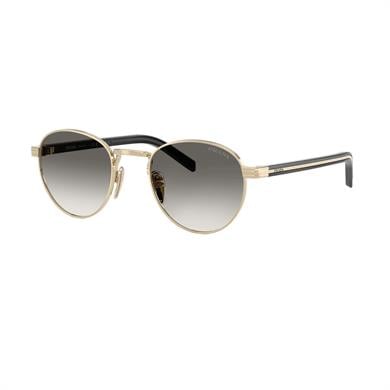 Prada PR B52S ZVN02C 49 Unisex Oval Gold Metal Güneş Gözlüğü