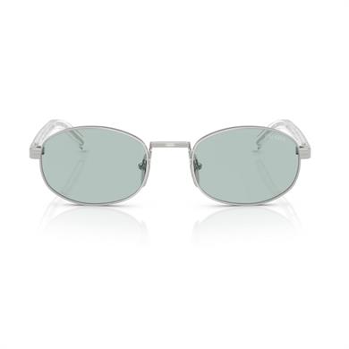 Prada PR B53S 1BC40N 52 Unisex Oval Gri Metal Güneş Gözlüğü