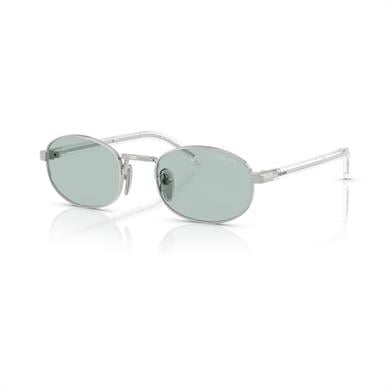 Prada PR B53S 1BC40N 52 Unisex Oval Gri Metal Güneş Gözlüğü