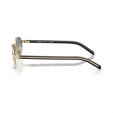 Prada PR B53S ZVN02C 52 Unisex Oval Gold Metal Güneş Gözlüğü