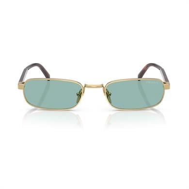 Prada PR B54S 5AK40K 54 Unisex Dikdörtgen Gold Metal Güneş Gözlüğü