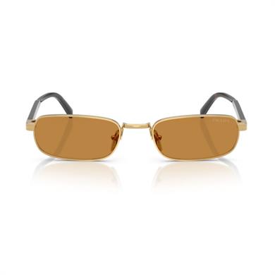 Prada PR B54S 5AK50P 54 Unisex Dikdörtgen Gold Metal Güneş Gözlüğü
