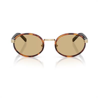 Prada PR B56S 21E10R 52 Kadın Oval Kırçıllı Kahverengi Kemik Güneş Gözlüğü