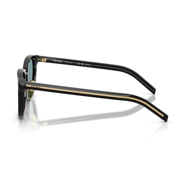 Prada PR C01SD 16K04D 52 Unisex Polarize Oval Aynalı Siyah Kemik Güneş Gözlüğü