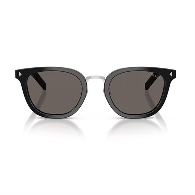 Prada PR C01SD 16K731 52  Unisex Aynalı Oval Siyah Kemik Güneş Gözlüğü