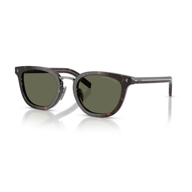 Prada PR C01SD 17N03R 52 Unisex Polarize Aynalı Kırçıllı Kahverengi Oval Kemik Güneş Gözlüğü