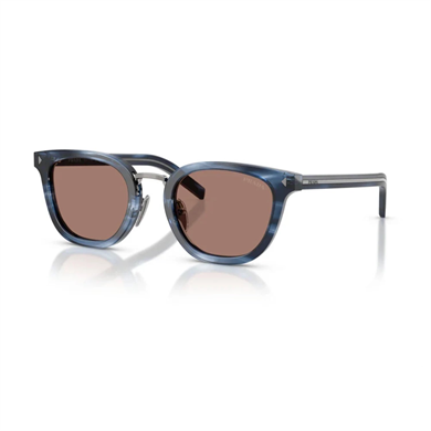 Prada PR C01SD 26F05D 52 Unisex Oval Mavi Kemik Güneş Gözlüğü