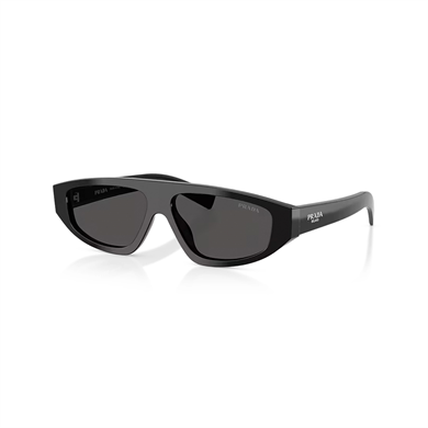Prada PR C02S 16K08Z 57 Unisex Geometrik Aynalı Siyah Kemik Güneş Gözlüğü