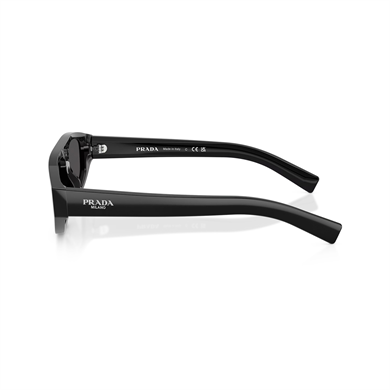 Prada PR C02S 16K08Z 57 Unisex Geometrik Aynalı Siyah Kemik Güneş Gözlüğü