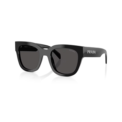 Prada PR C04S 16K08Z 52 Unisex Kare Siyah Kemik Güneş Gözlüğü