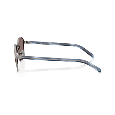 Prada PR C50S 5AV05C 51 Unisex Polarize Geometrik Gri Metal Güneş Gözlüğü