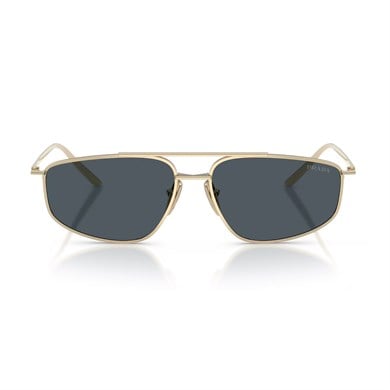 Prada PR C51S ZVN70B 58 Unisex Geometrik Gold Metal Güneş Gözlüğü
