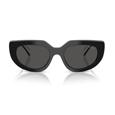 Prada PR D02S 20G08Z 53 Kadın Oval Siyah Kemik Güneş Gözlüğü