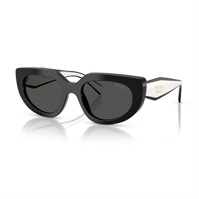 Prada PR D02S 20G08Z 53 Kadın Oval Siyah Kemik Güneş Gözlüğü