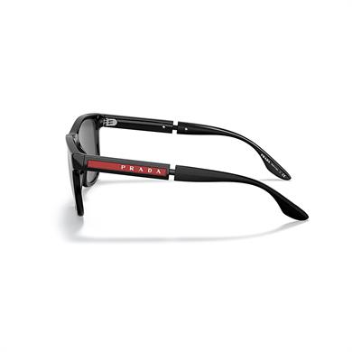 Prada PS 04XS 1AB5S0 54 Linea Rossa Erkek Dikdörtgen Siyah Kemik Güneş Gözlüğü