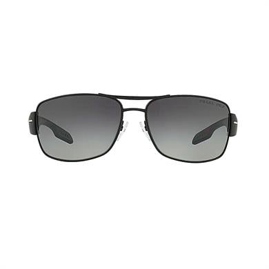 Prada PS 53NS DG05W1 65 Linea Rossa Polarize Erkek Dikdörtgen Siyah Metal Güneş Gözlüğü