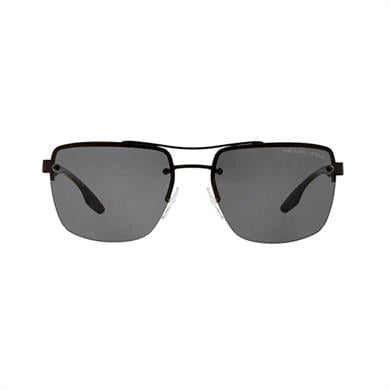 Prada PS 60US DG03M1 62 Erkek Dikdörtgen Siyah Kemik Güneş Gözlüğü