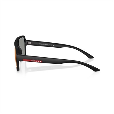 Prada PS A06S DG008F 59 Linea Rossa Erkek Geometrik Aynalı Siyah Kemik Güneş Gözlüğü