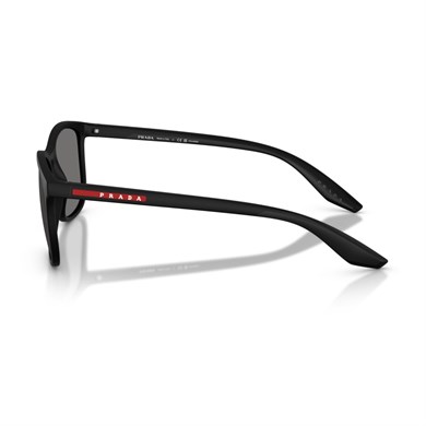 Prada PS A08S DG002G 56 Linea Rossa Erkek Polarize Kare Siyah Kemik Güneş Gözlüğü