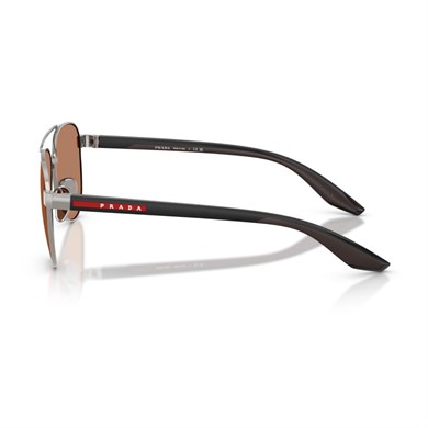 Prada PS A52S 5AV20D 58 Linea Rossa Erkek Pilot Gun Metal Güneş Gözlüğü