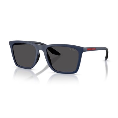 Prada PS B08S TFY06F 56 Linea Rossa Erkek Kare Mavi Kemik Güneş Gözlüğü