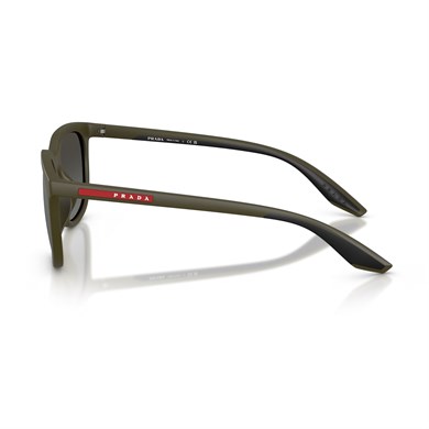 Prada PS B09SU 15X41A 54 Linea Rossa Unisex Oval Yeşil Aynalı Kemik Güneş Gözlüğü