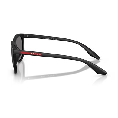 Prada PS B09SU 1BO02G 54 Linea Rossa Unisex Polarize Oval Siyah Kemik Güneş Gözlüğü