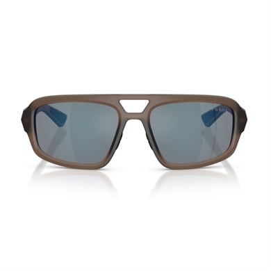 Prada PS B11SU 29F21A 57 Linea Rossa Erkek Geometrik Kahverengi Aynalı Kemik Güneş Gözlüğü