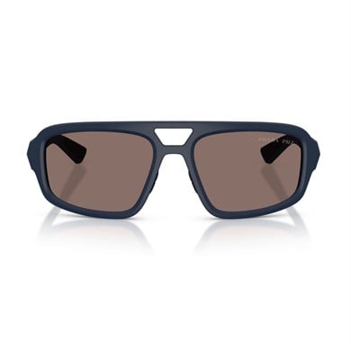 Prada PS B11SU TFY05C 57 Linea Rossa Erkek Polarize Geometrik Mavi Kemik Güneş Gözlüğü