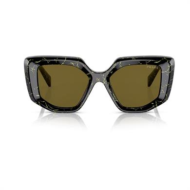 Prada SPR 14ZS 19D01T 50 Kadın Geometrik Siyah Kemik Güneş Gözlüğü