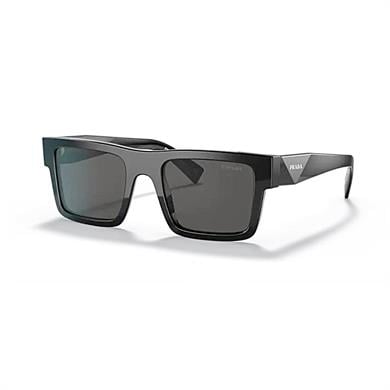 Prada SPR 19WS 1AB5S0 52 Erkek Dikdörtgen Siyah Kemik Güneş Gözlüğü