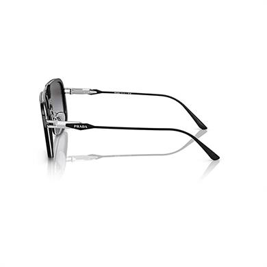 Prada SPR 57ZS 1AB09S 55 Erkek Kare Siyah Kemik Güneş Gözlüğü