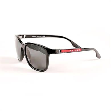 Prada SPS 02W 1AB06F 57 Erkek Dikdörtgen Siyah Kemik Güneş Gözlüğü