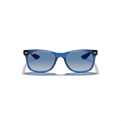 Ray-Ban Junior RJ 9052S 70624L 48 Junior New Wayfarer Çocuk Kare Şeffaf Mavi Kemik Güneş Gözlüğü