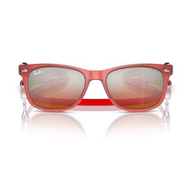 Ray-Ban Junior RJ 9052S 7145A8 47 Çocuk Aynalı Kırmızı Kemik  Güneş Gözlüğü