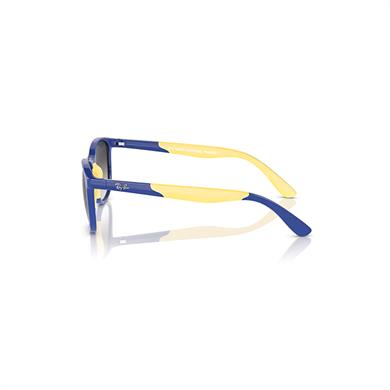 Ray-Ban Junior RJ9077S 71328G 49 Çocuk Kare Mavi Sarı Kemik Güneş Gözlüğü
