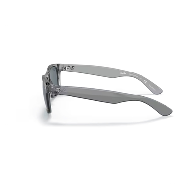 Ray-Ban RB 2132 64503R 55 New Wayfarer Unisex Polarize Kare Şeffaf Gri Kemik Güneş Gözlüğü