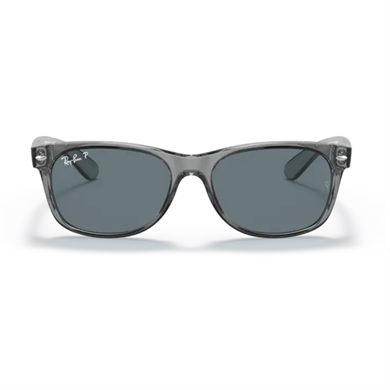 Ray-Ban RB 2132 64503R 55 New Wayfarer Unisex Polarize Kare Şeffaf Gri Kemik Güneş Gözlüğü
