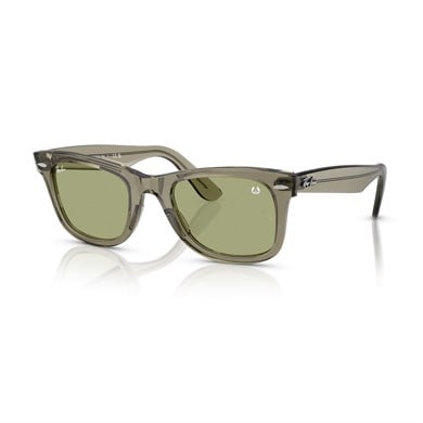 Ray-Ban RB 2140 68694E 50 Master Yoda Wayfarer Unisex Dikdörtgen Şeffaf Yeşil Kemik Güneş Gözlüğü