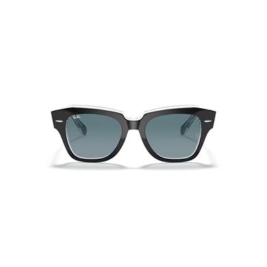 Ray-Ban RB 2186 12943M 49 State Street Unisex Şeffaf Üzeri Siyah Kemik Güneş Gözlüğü