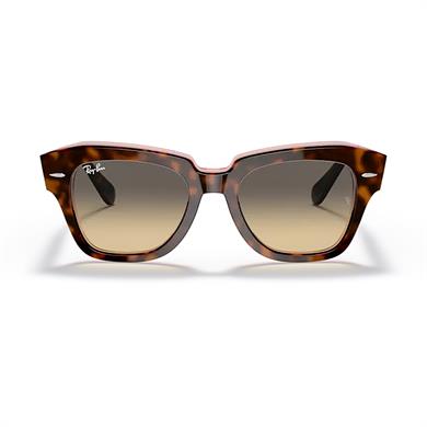 Ray-Ban RB 2186 1324BG 49 State Street Kadın Kahverengi Cat Eye Kemik Güneş Gözlüğü